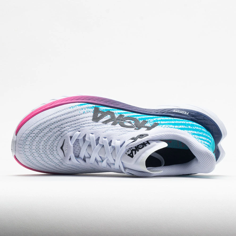 HOKA Mach 5 Women's White/Scuba Blue - Image 3