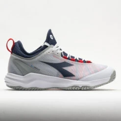 Diadora Blushield Fly 4+ Men's White/Blue Corsair/Fiery Red