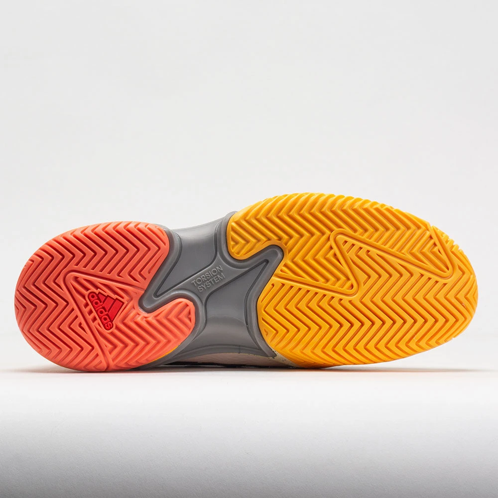 Adidas Barricade Men's White TInt/Taupe Metallic/Acid Orange - Image 4