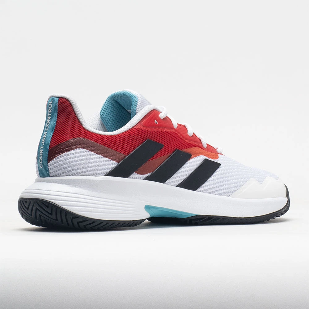 Adidas CourtJam Control Men's White/Black/Better Scarlet - Image 6