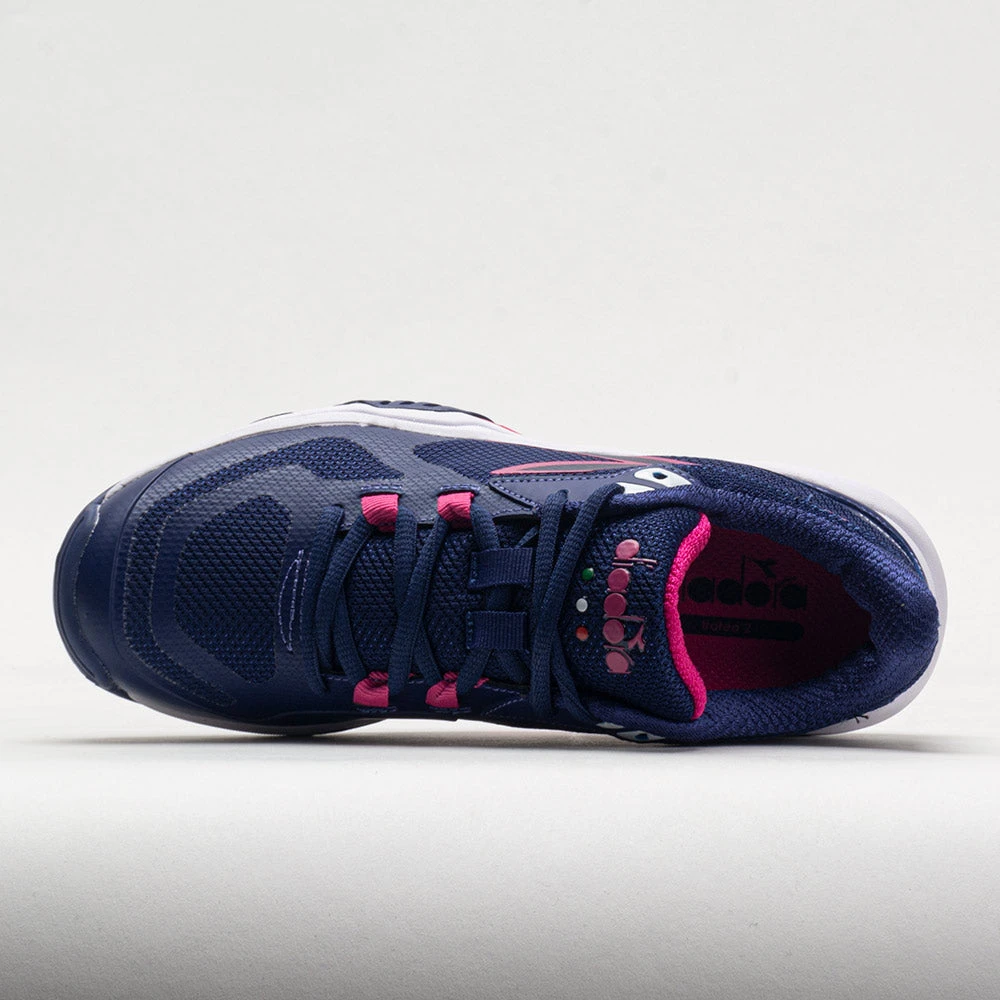 Diadora Trofeo 2 Pickleball Women's Blueprint/Pink Yarrow/White - Image 3