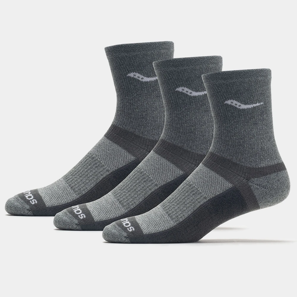 Saucony Inferno Cushion Mid-Crew Socks 3 Pack - Image 2
